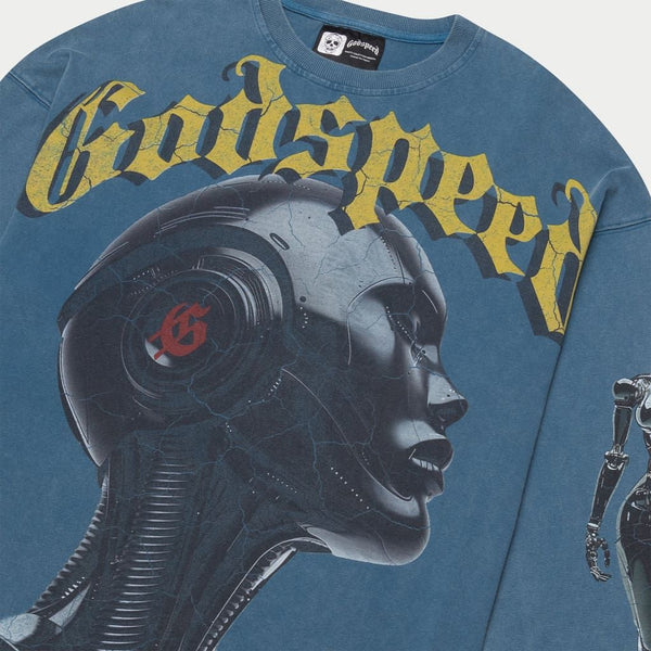 Godspeed Alexa Long Sleeve Shirt (True Blue wash)