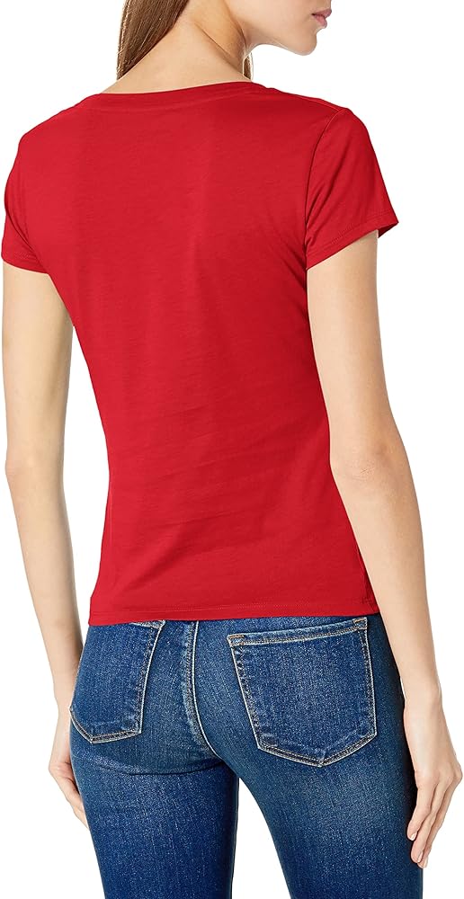 Armani Exchange women Rhinestone red tshirt