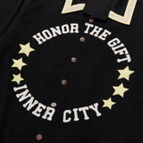 Honor the Gift TRADITION SS SNAP UP Button Up Black