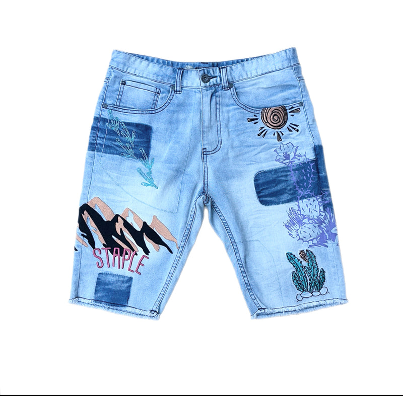 Staple pigeon Multi color Denim Jeans shorts