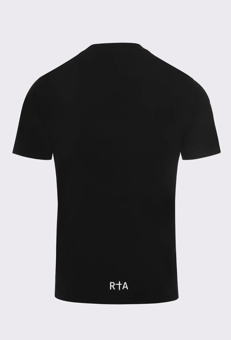 RTA LIAM TEE | BLACK FRONT LOGO