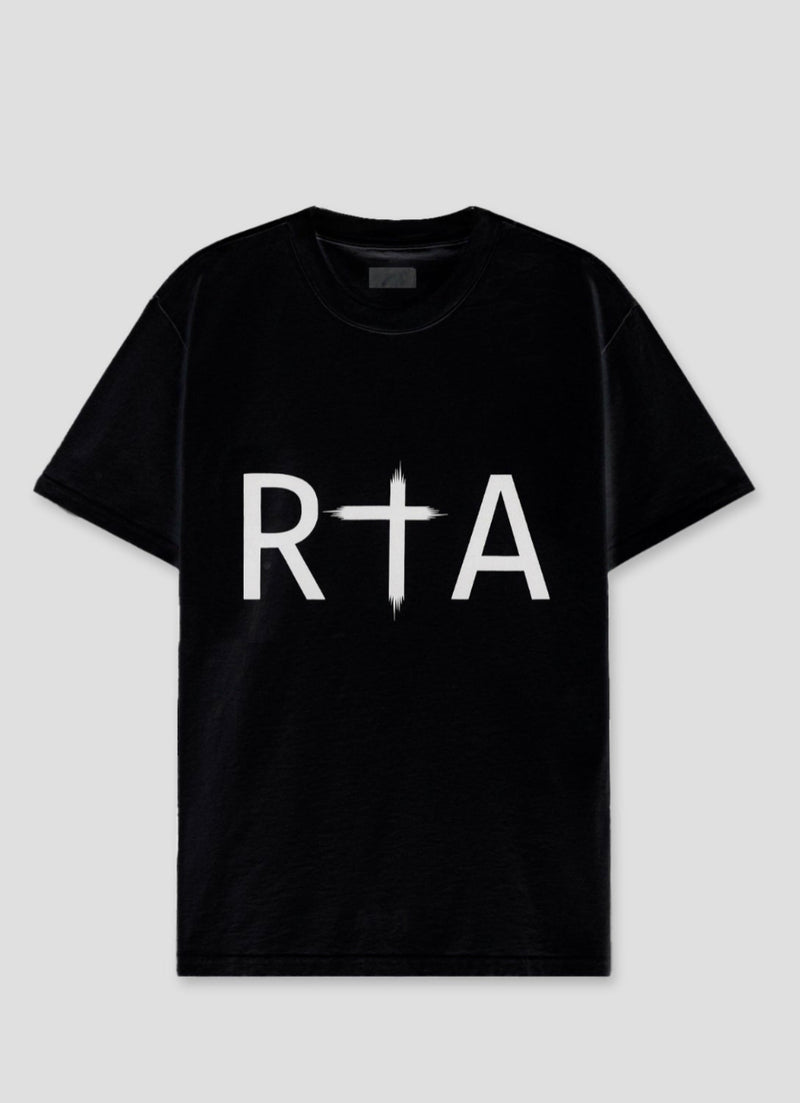 RTA LIAM TEE | BLACK FRONT LOGO