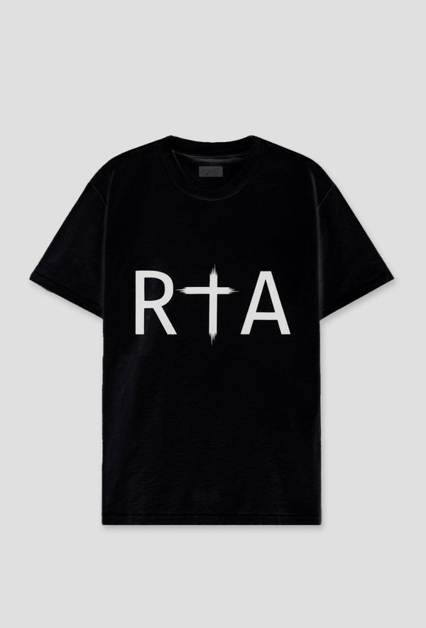 RTA LIAM TEE | BLACK FRONT LOGO