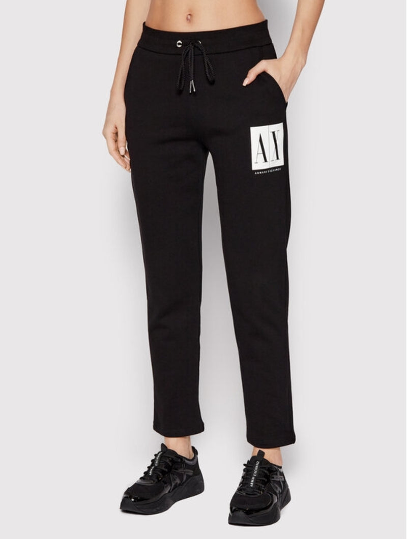 armani exchange black white women trouser