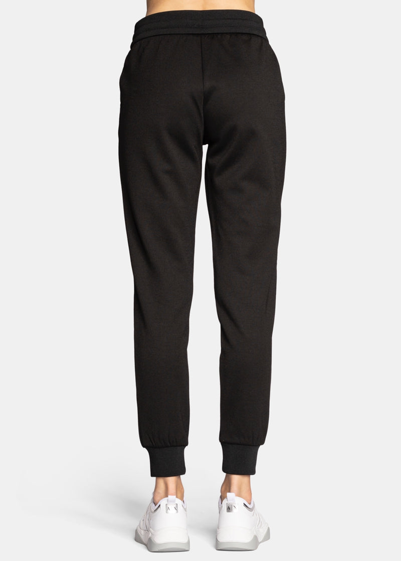 Armani Exchange Flared Jersey Pants Black Womens Trousers Loungewear UK M  10 12 | eBay