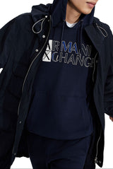 armani exchange blue hoodie