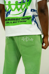 RETROVERT FLARE GREEN SWEATPANTS