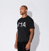 RTA LIAM TEE | BLACK FRONT LOGO