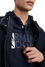 armani exchange blue hoodie