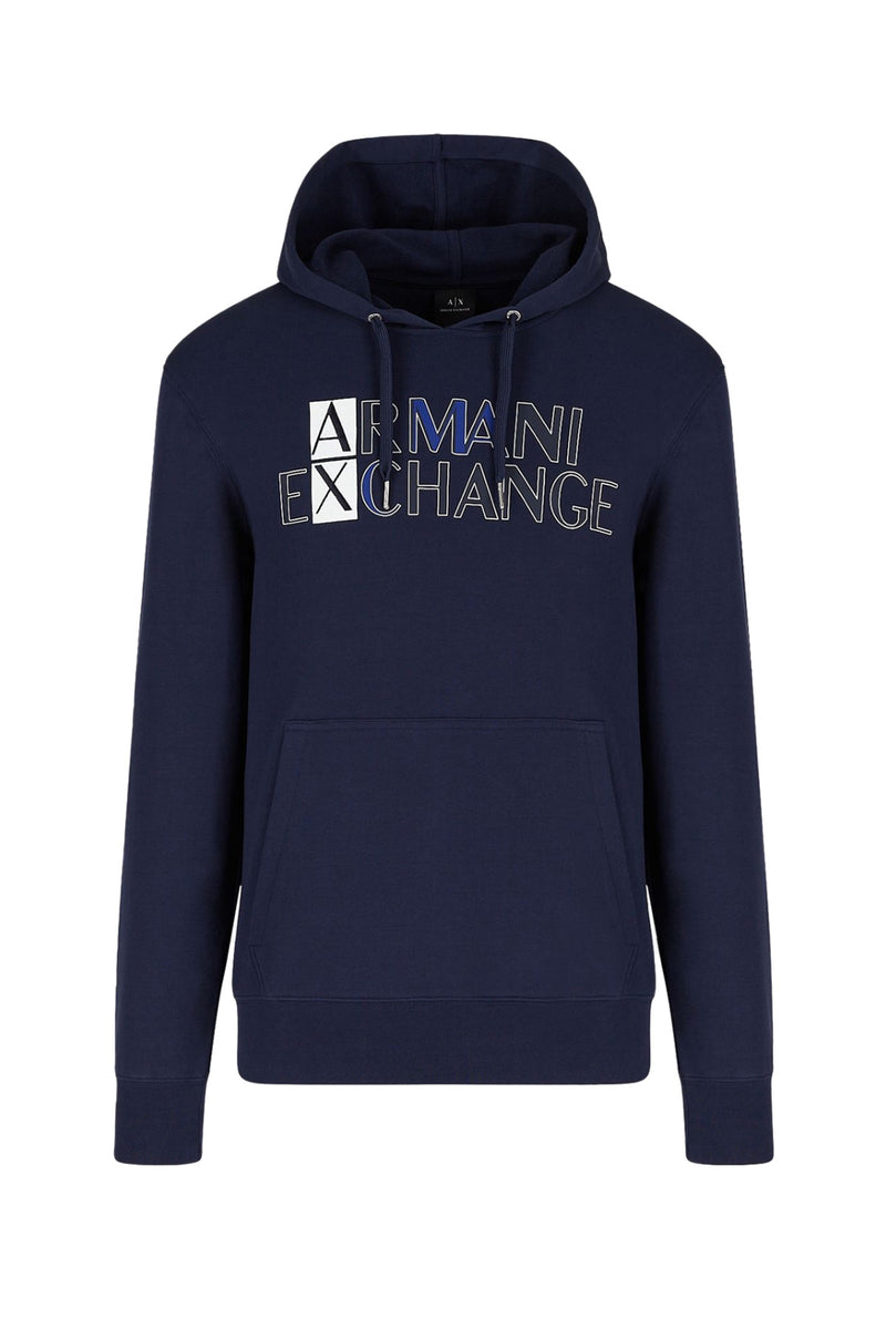 armani exchange blue hoodie