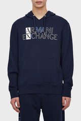 armani exchange blue hoodie