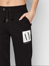 armani exchange black white women trouser