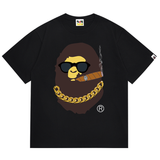 BAPE Ape Head Smoking Print Los Angeles Limited T-Shirts