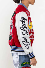 First Row GET LUCKY TODAY VARSITY JACKET (FRJ0044)