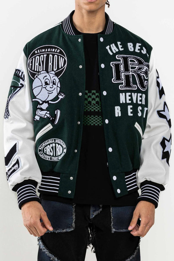 First Row THE BEST NEVER REST CHAMPIONSHIP VARSITY JACKET