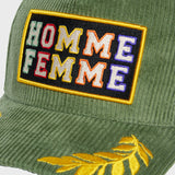 Homme Femme 10 Year Corduroy Hat Green