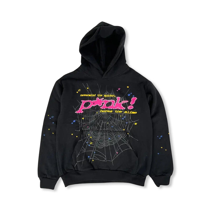 Sp5der P*NK Hoodie Black