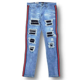 Waimea charcoal gray red jeans 
Style M4963RID