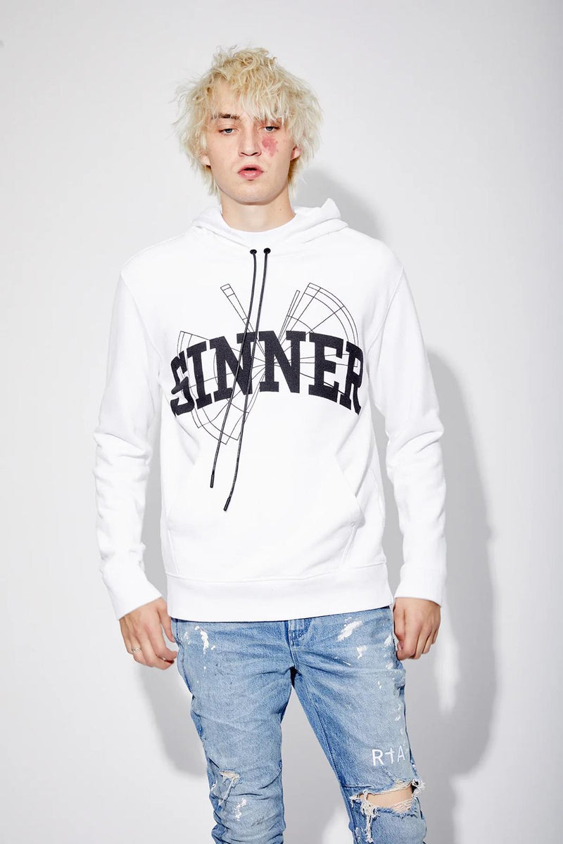 RTA DION HOODIE | WHITE SINNER