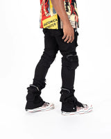 PHEELINGS

"JOURNEY TO GREATNESS" CARGO FLARE STACK DENIM