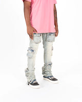 PHEELINGS

"JOURNEY TO GREATNESS" CARGO FLARE STACK DENIM