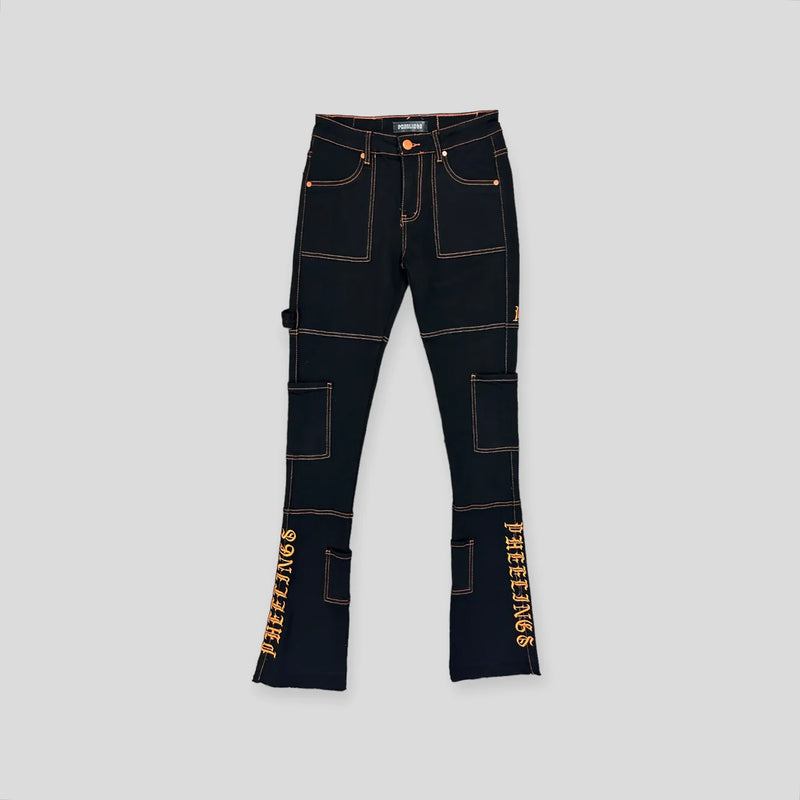 PHEELINGS "DEFYING ODDS" CARGO FLARE STACK DENIM