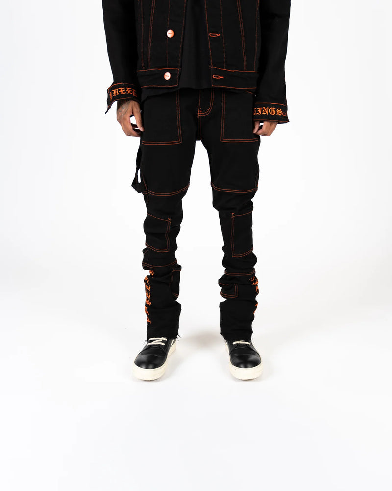 PHEELINGS "DEFYING ODDS" CARGO FLARE STACK DENIM