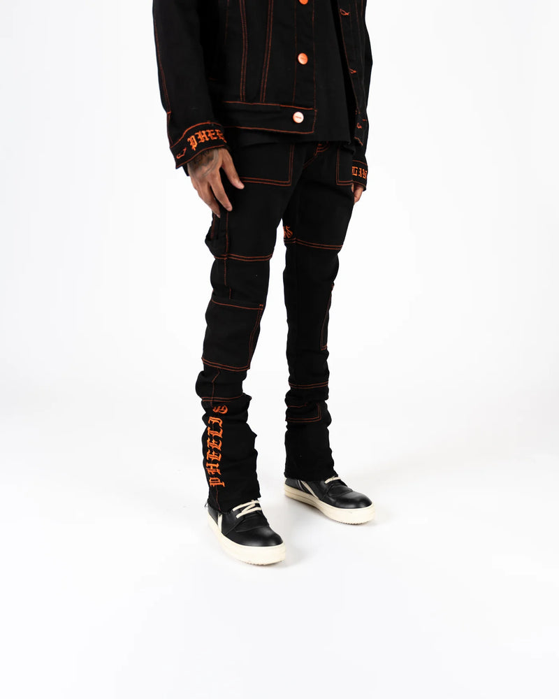 PHEELINGS "DEFYING ODDS" CARGO FLARE STACK DENIM