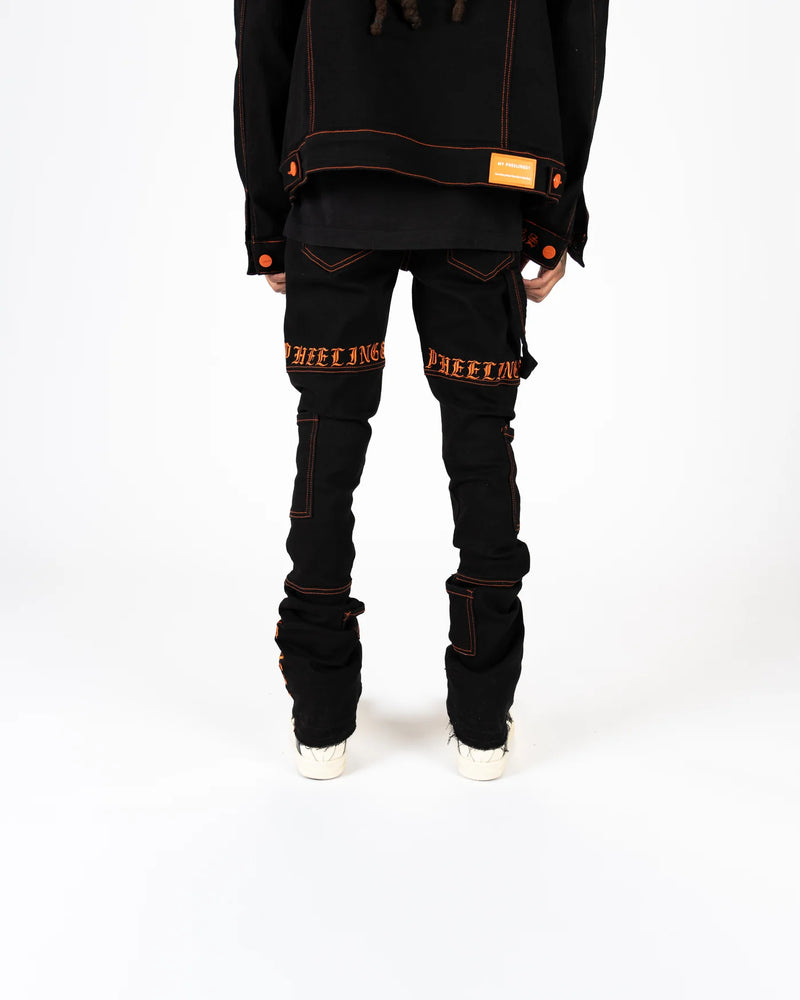 PHEELINGS "DEFYING ODDS" CARGO FLARE STACK DENIM