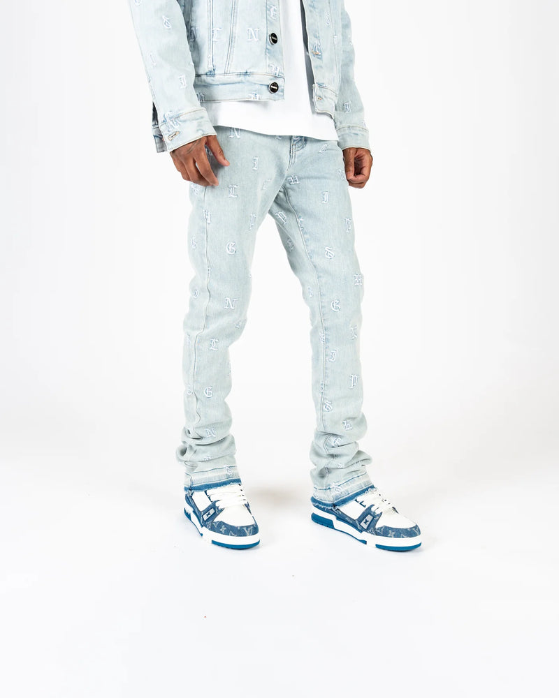 PHEELINGS "SOUL STAMPED" FLARE STACK DENIM