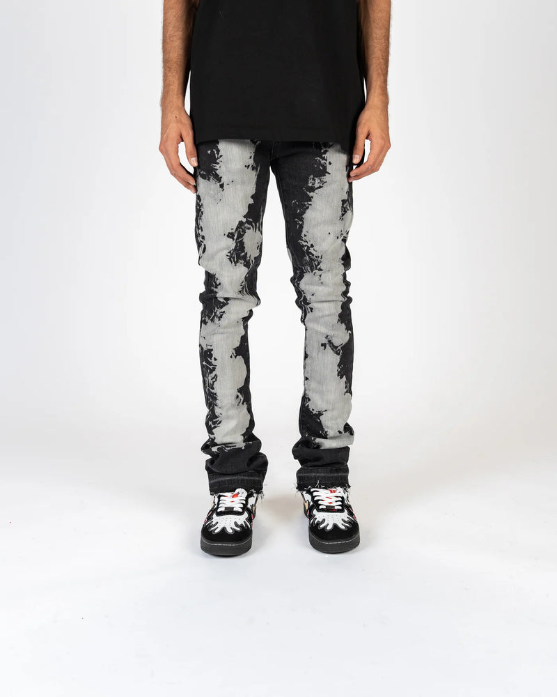 PHEELINGS "SCARRED BY" FLARE STACK DENIM