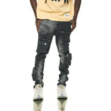 PHEELINGS "LUCID DREAMS" CARGO SKINNY DENIM (FADED BLACK)