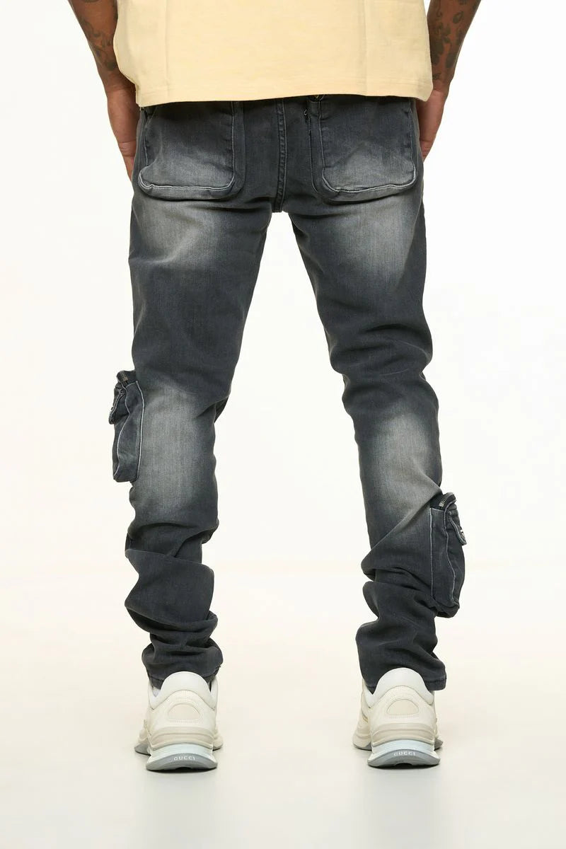 PHEELINGS "LUCID DREAMS" CARGO SKINNY DENIM (FADED BLACK)