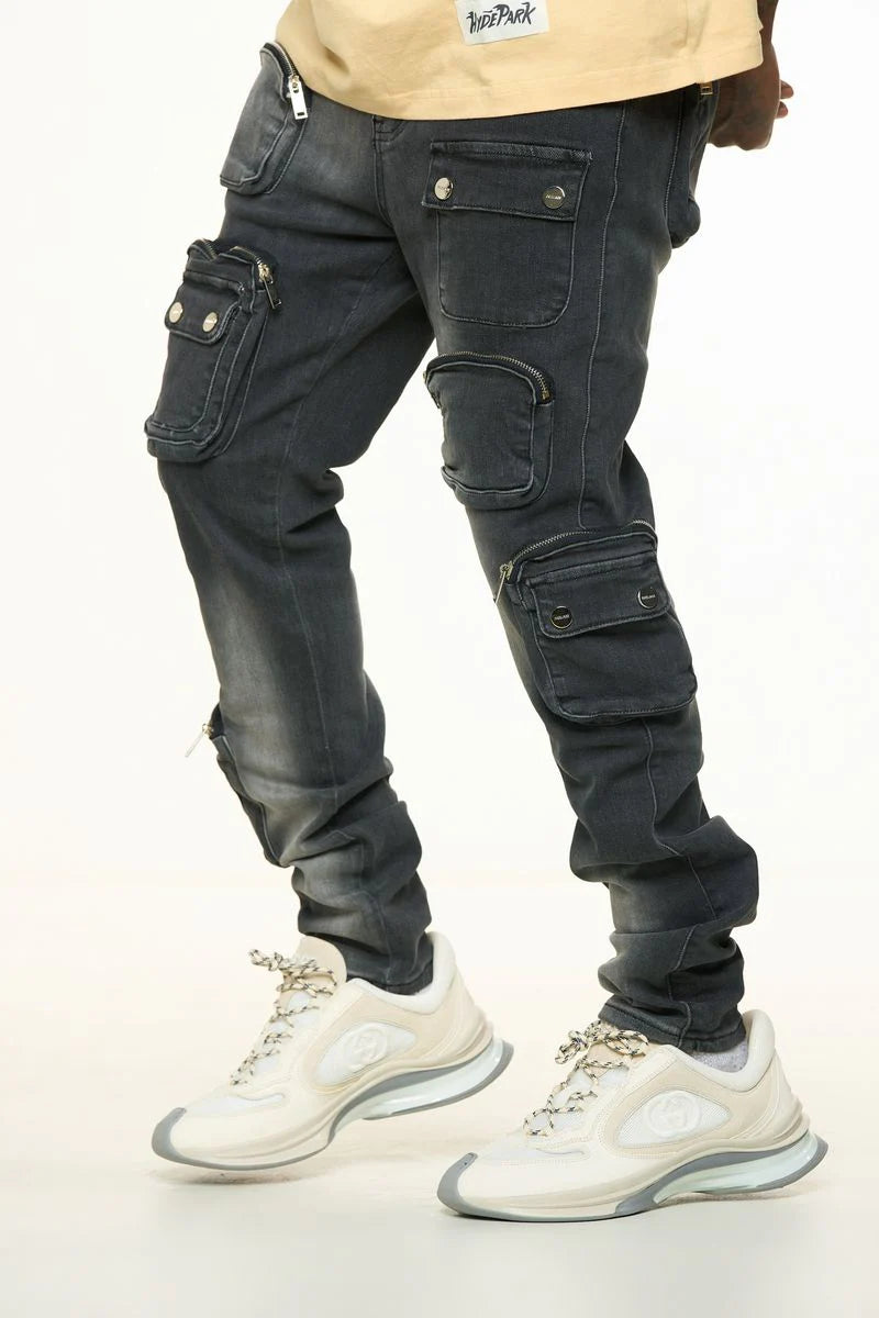 PHEELINGS "LUCID DREAMS" CARGO SKINNY DENIM (FADED BLACK)