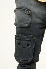 PHEELINGS "LUCID DREAMS" CARGO SKINNY DENIM (FADED BLACK)