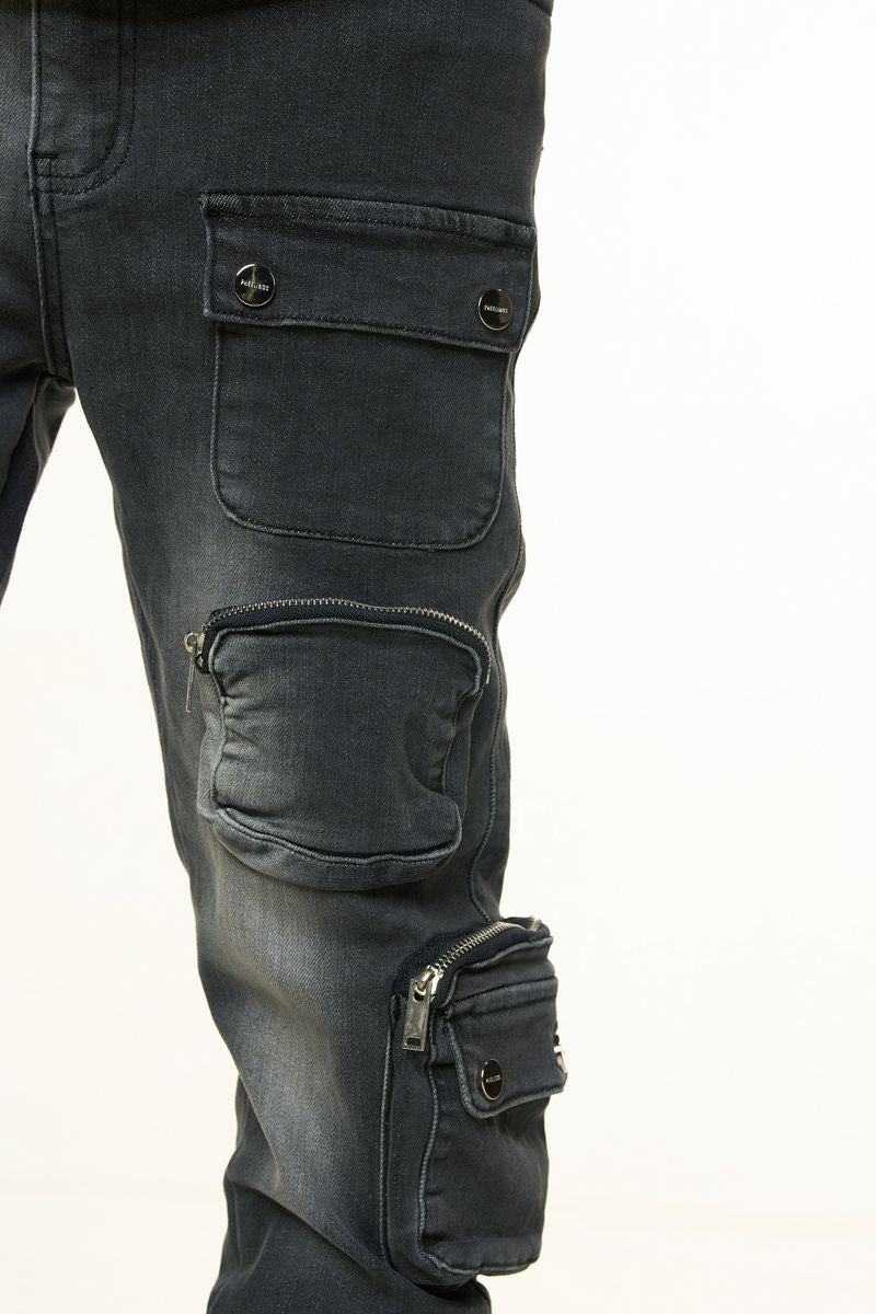 PHEELINGS "LUCID DREAMS" CARGO SKINNY DENIM (FADED BLACK)