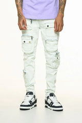 PHEELINGS "LUCID DREAMS" CARGO SKINNY DENIM (FADED LIGHT BLUE)