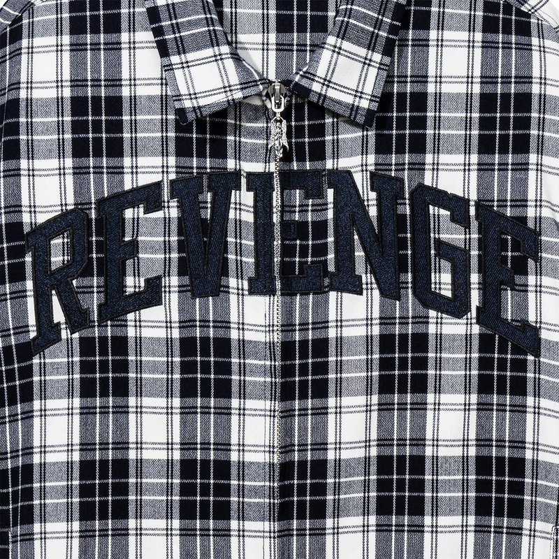 REVENGE VALKYRIE EMBROIDERED FLANNEL NAVY