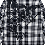 REVENGE VALKYRIE EMBROIDERED FLANNEL NAVY