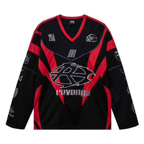 REVENGE RACER PATCH JERSEY BLACK/RED