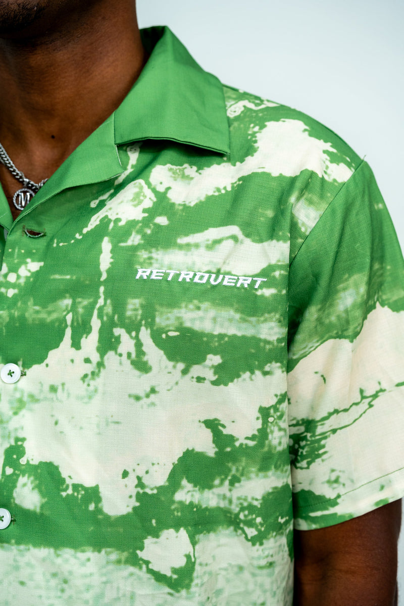 Retrovert DREAMSCAPE BUTTON UP - GREEN