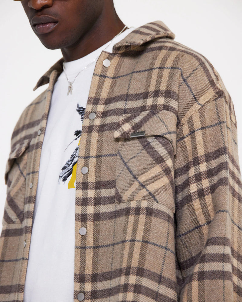 REPRESENT HEAVYWEIGHT INITIAL FLANNEL SHIRT