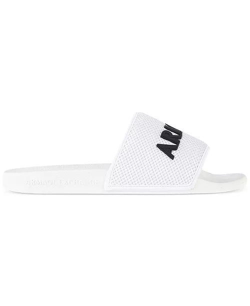 ARMANI EXCHANGE Men's Logo on Mesh Slides Sandals