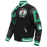 Pro standard NBA BOSTON CELTICS MASHUP MEN'S RIB WOOL VARSITY JACKET