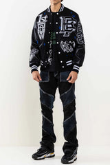 FIRST ROW MONO BRIGHT FUTURE VARSITY JACKET