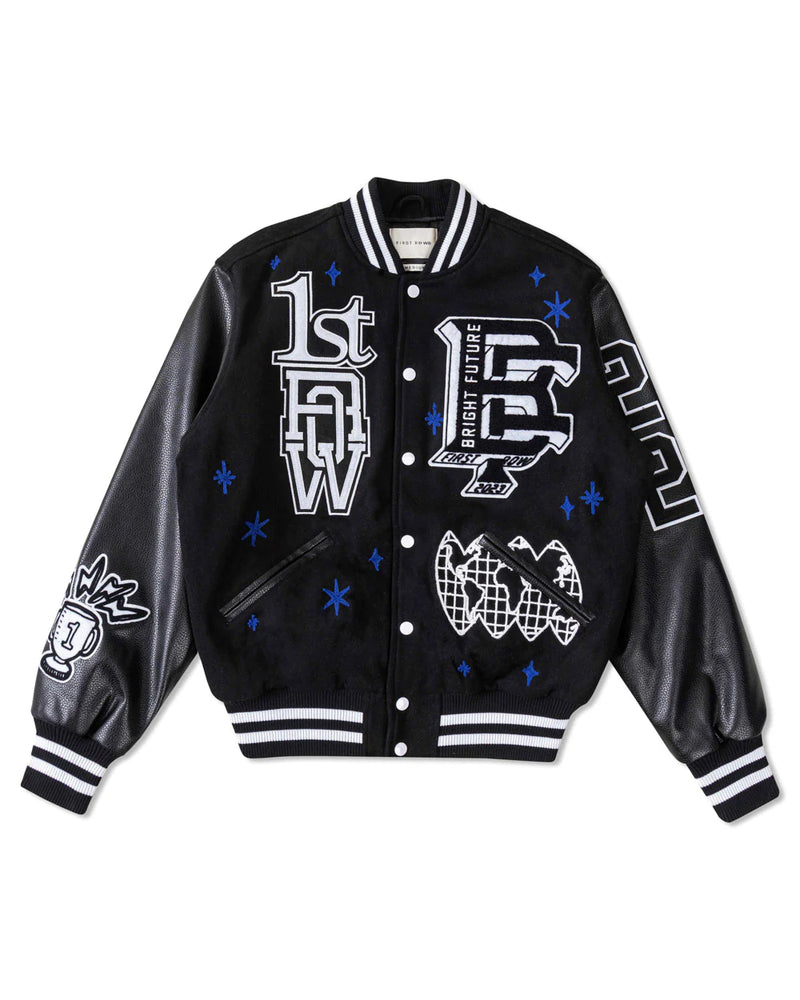 FIRST ROW MONO BRIGHT FUTURE VARSITY JACKET