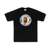 Bape Logo Check Busy Works Tee - Black/ Blue