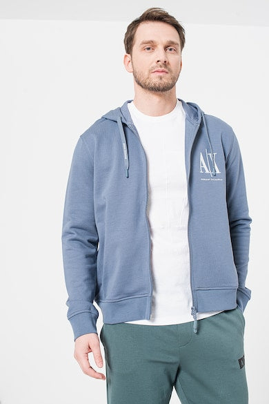 armani exchange light blue hoodie