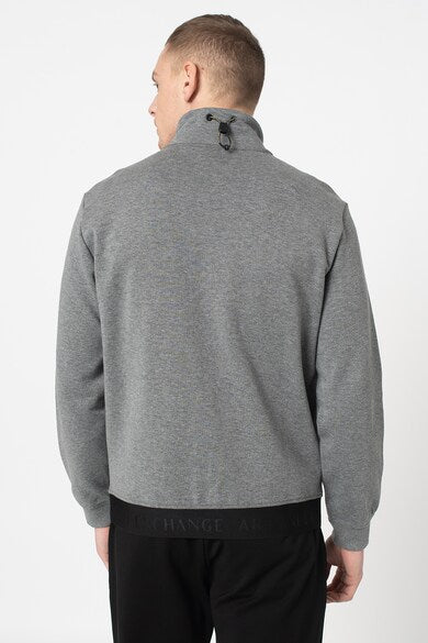 armani exchange grey sweatshirt zipper
