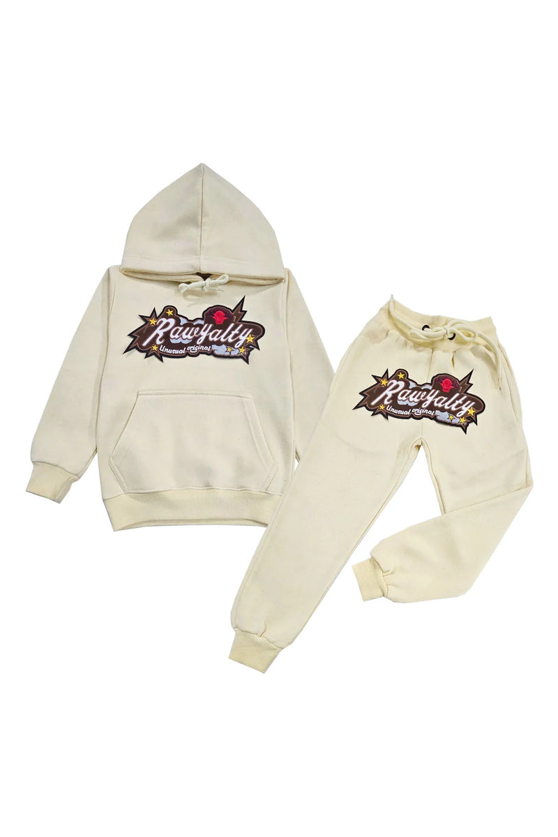 Kids Rawyalty Unusual Suede Hoodie And Jogger Set